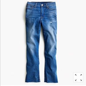 J.Crew Petite Demi Boot Crop Jean in Medium Wash